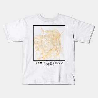 SAN FRANCISCO CALIFORNIA CITY STREET MAP ART Kids T-Shirt